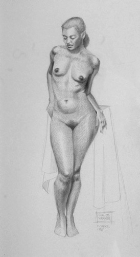 Standing Figure
silverpoint